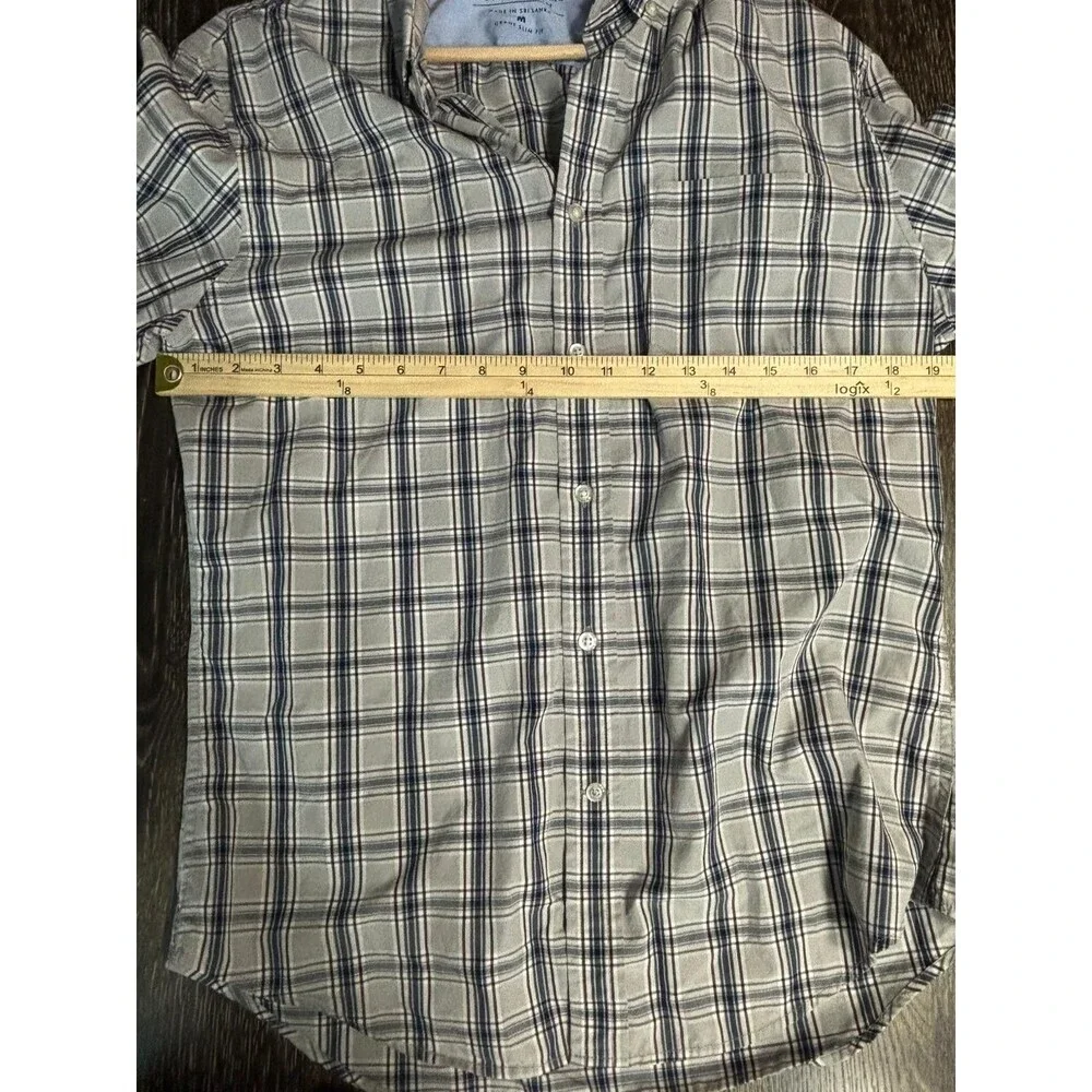 Banana Republic Luxe Poplin Grant Slim LONG SLEEVE SHIRT sz M men Preppy 190‎